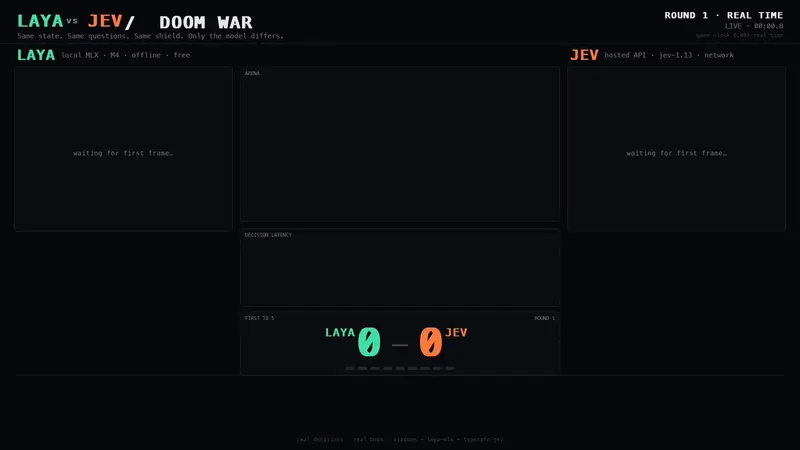 Still from Jev vs Laya: 1v1 Doom Deathmatch